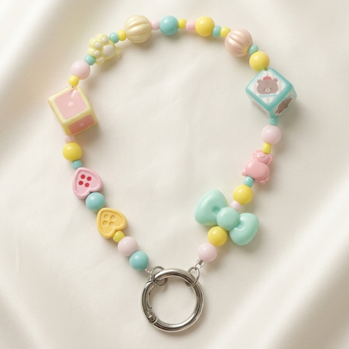 Mobile Chain With Colorful Beads