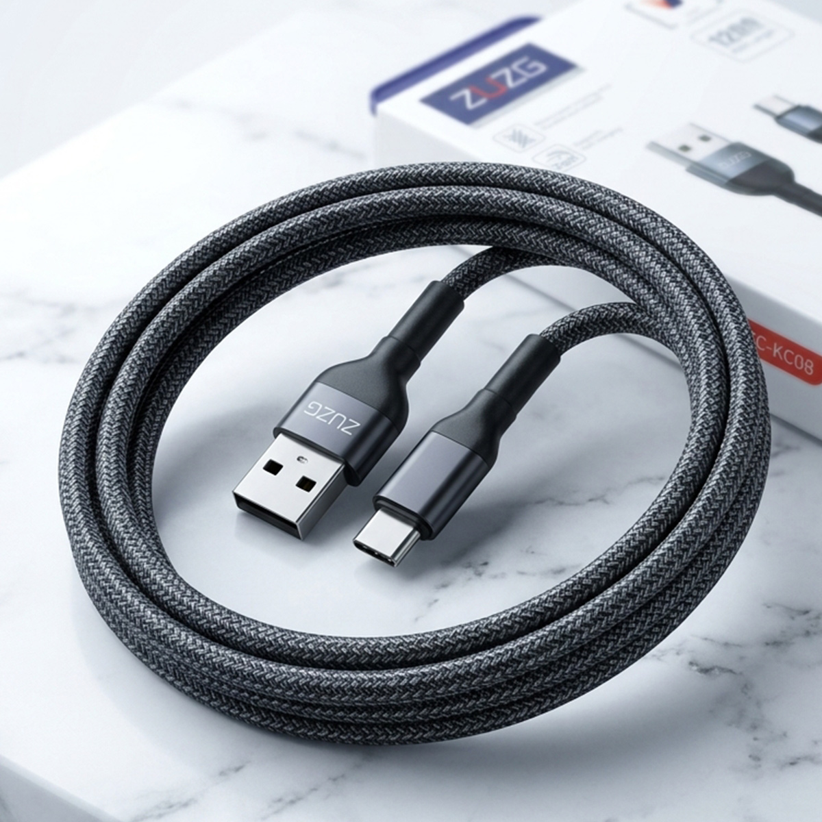 Zuzg Braided Usb To Type-C Cable