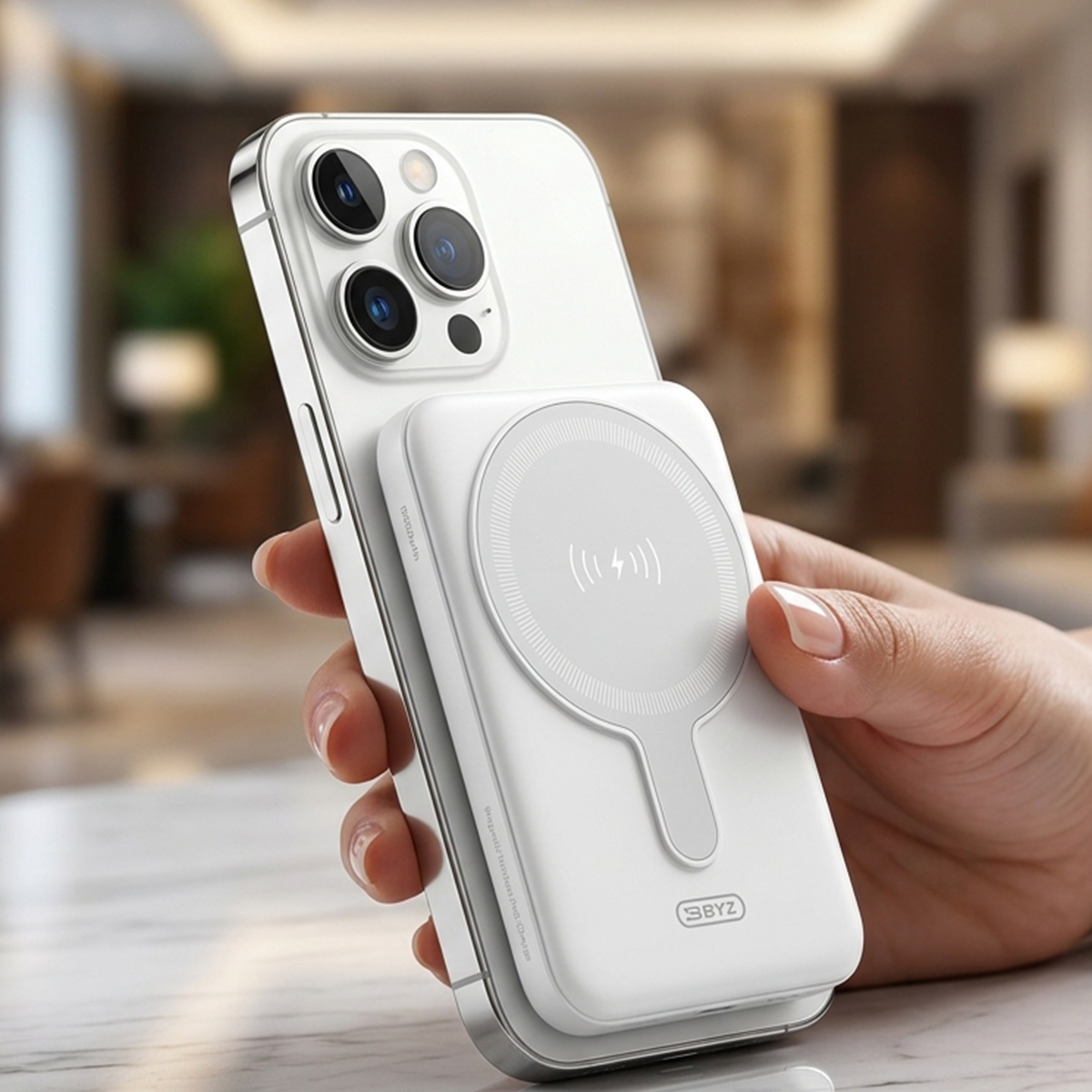 Byz Magnetic Wireless Fast Charge Power Bank 10000Mah W116