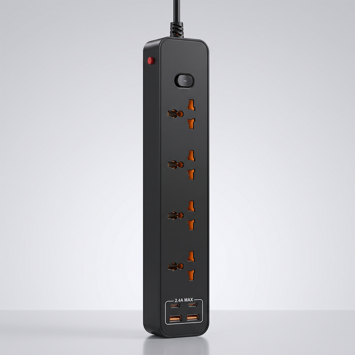 Extension Cord with Universal Outlets and USB Ports 2M