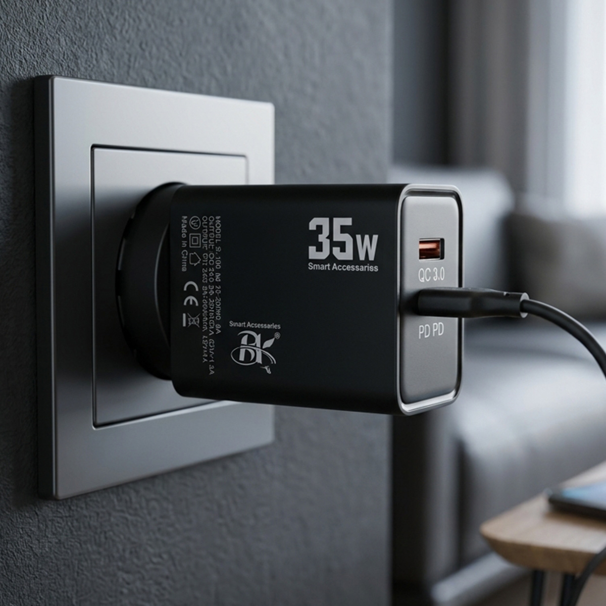 BK Smart Accessories Dual Output Charger 35W S-100