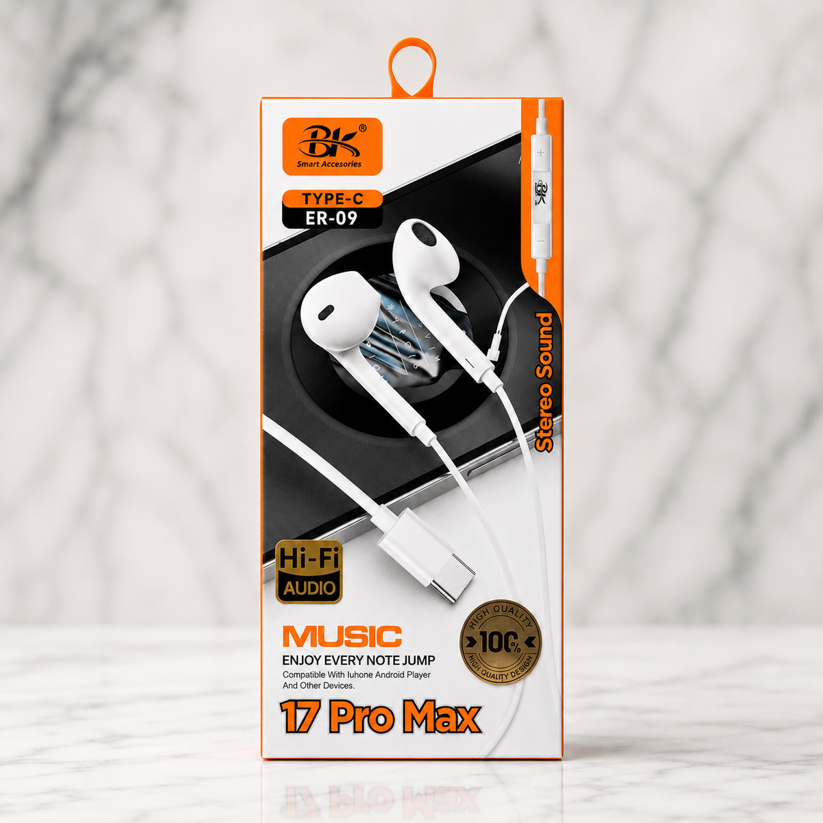 BK Wired In-Ear Type C Headphones
