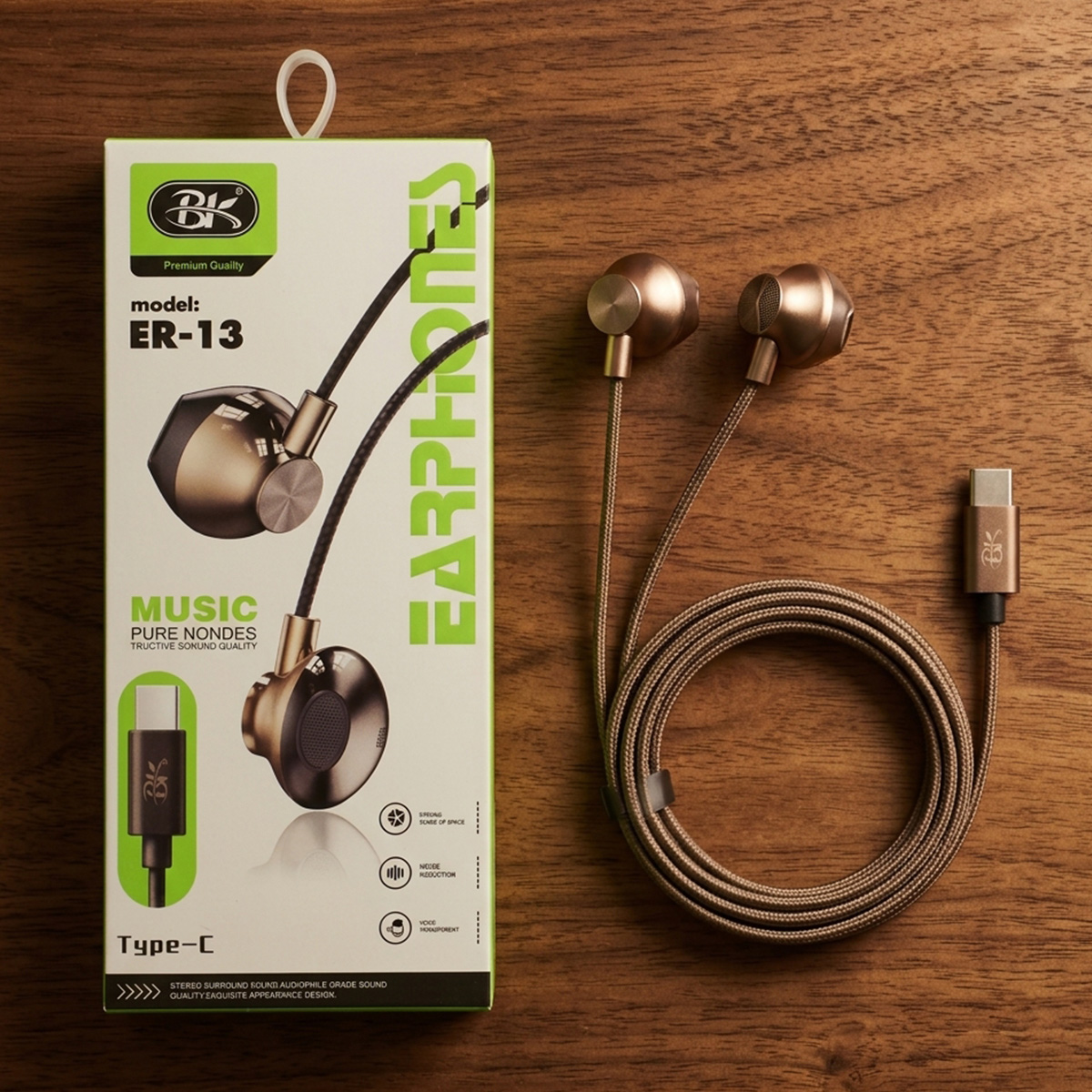 BK Premium Quality Wired Earphones ER-13