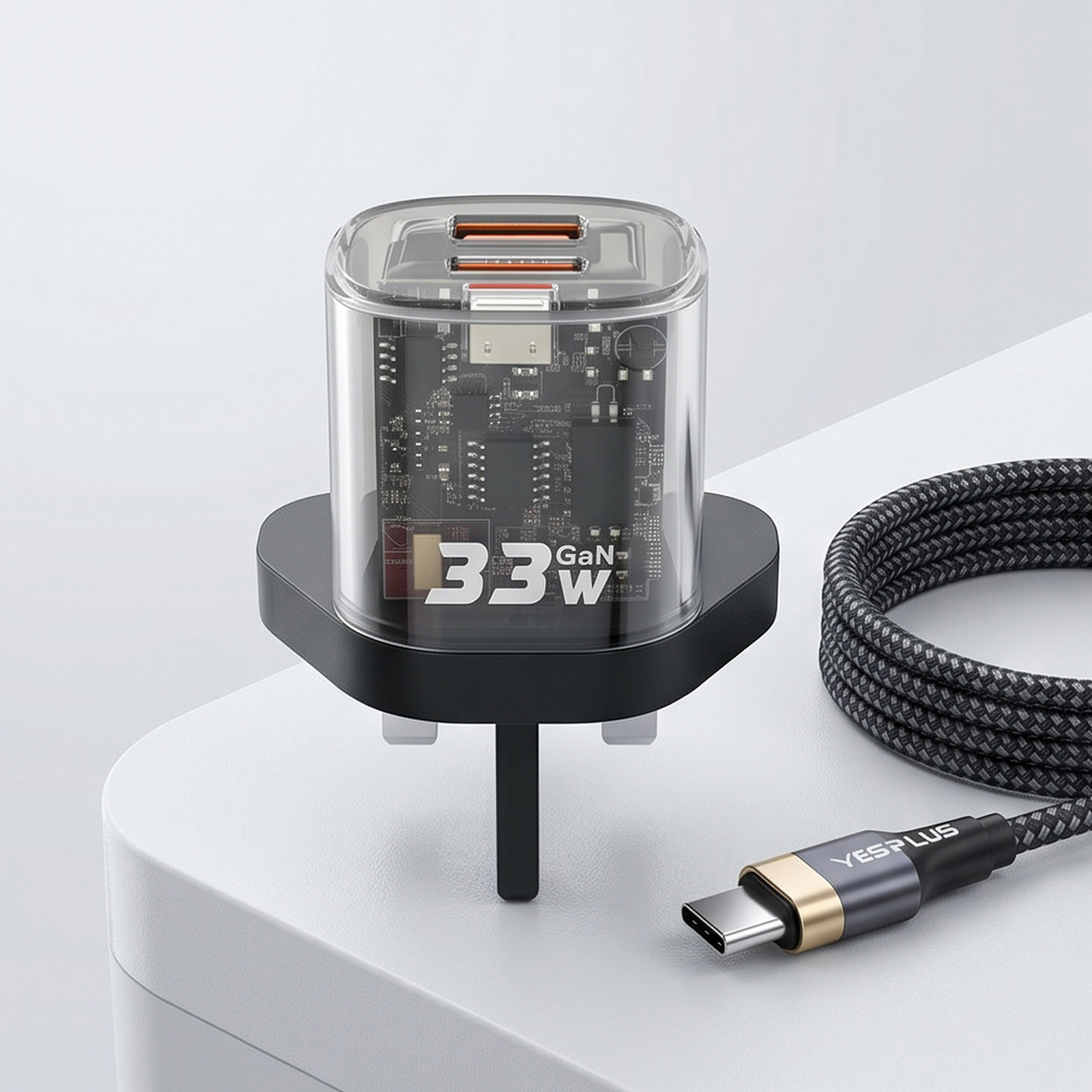 Yesplus Adapter With Cable Type C 33W
