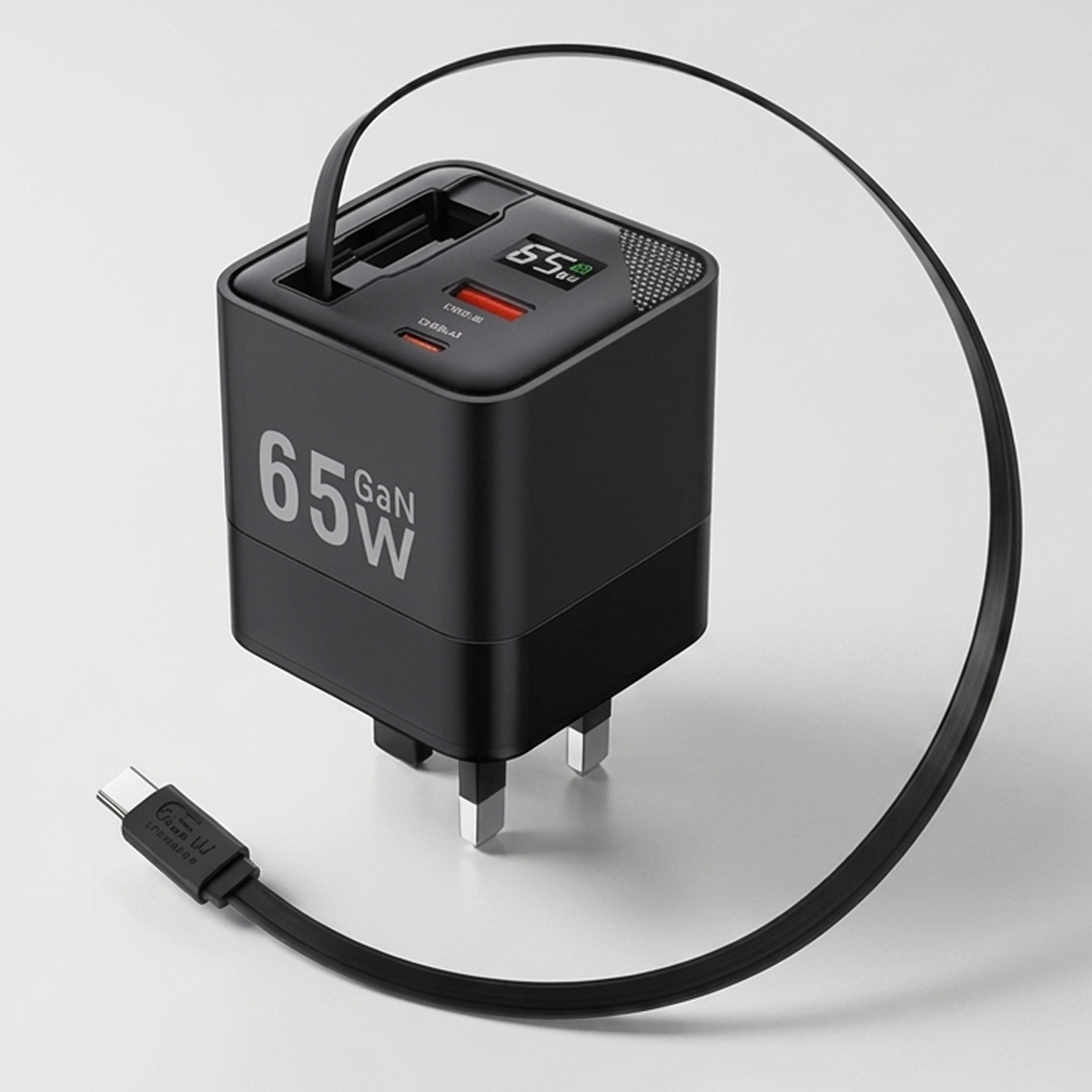 YESPLUS Adapter with Retractable USB C Cable 65W YS-1130
