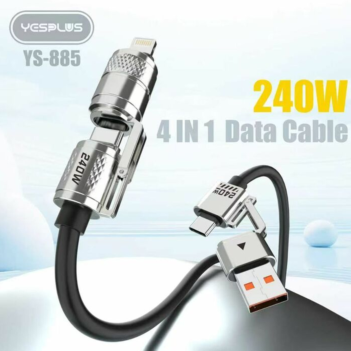 YESPLUS 4 In 1 Data Cable 240W YS-885