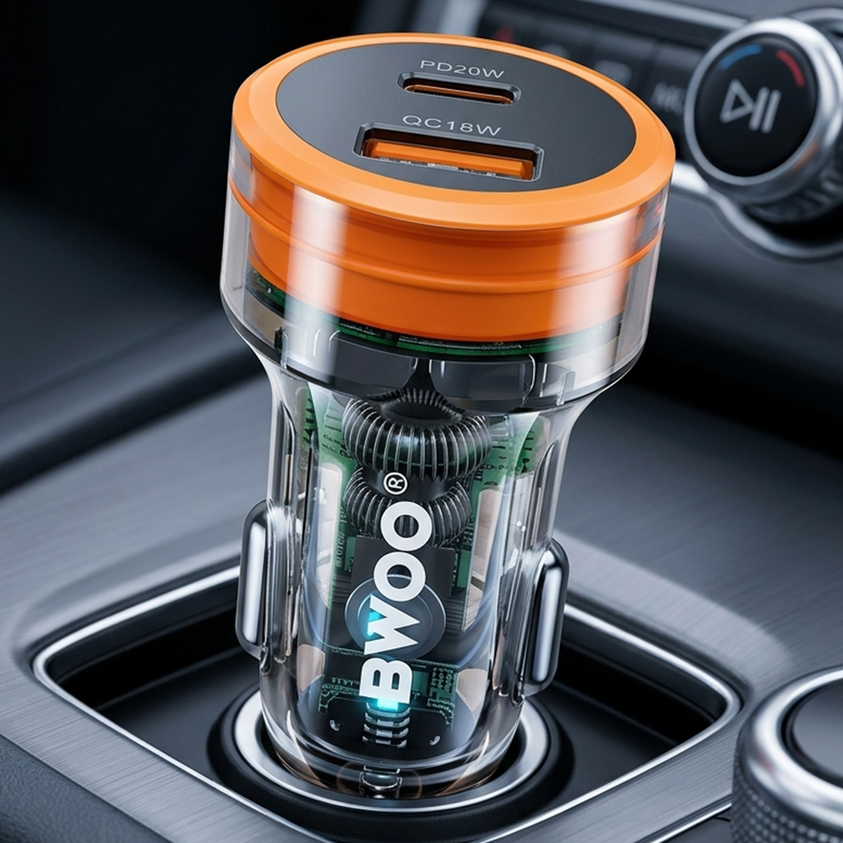 Bwoo 2 Port Car Charger 38W