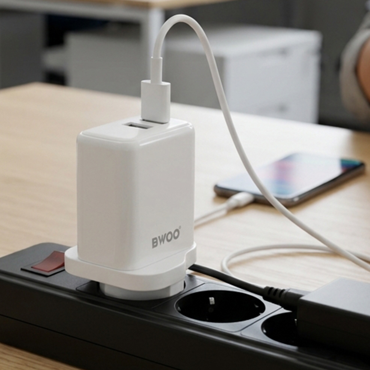 Bwoo 2 USB Fast Charger For Type C