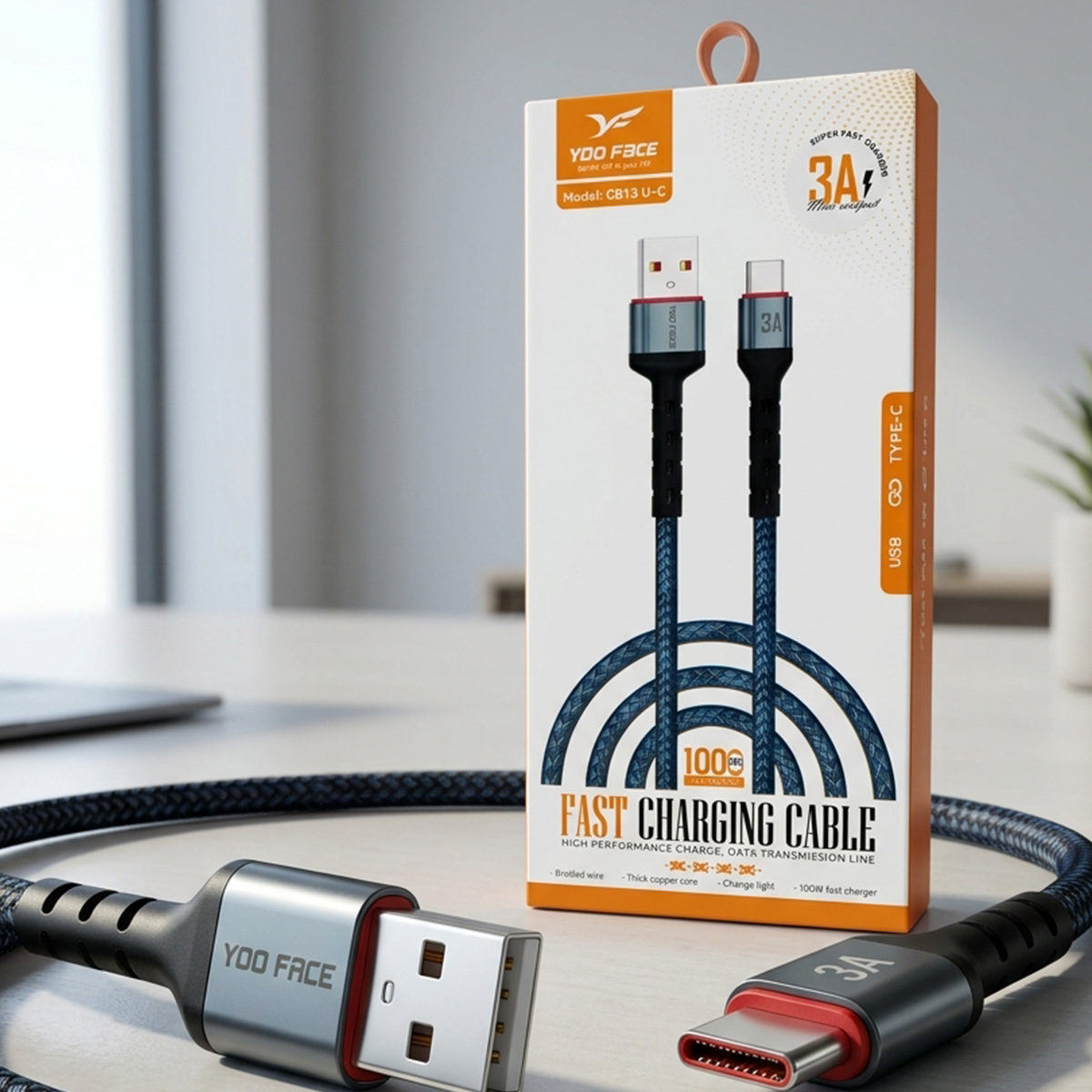 Yoo Face Fast Charging Cable CB13 U-C