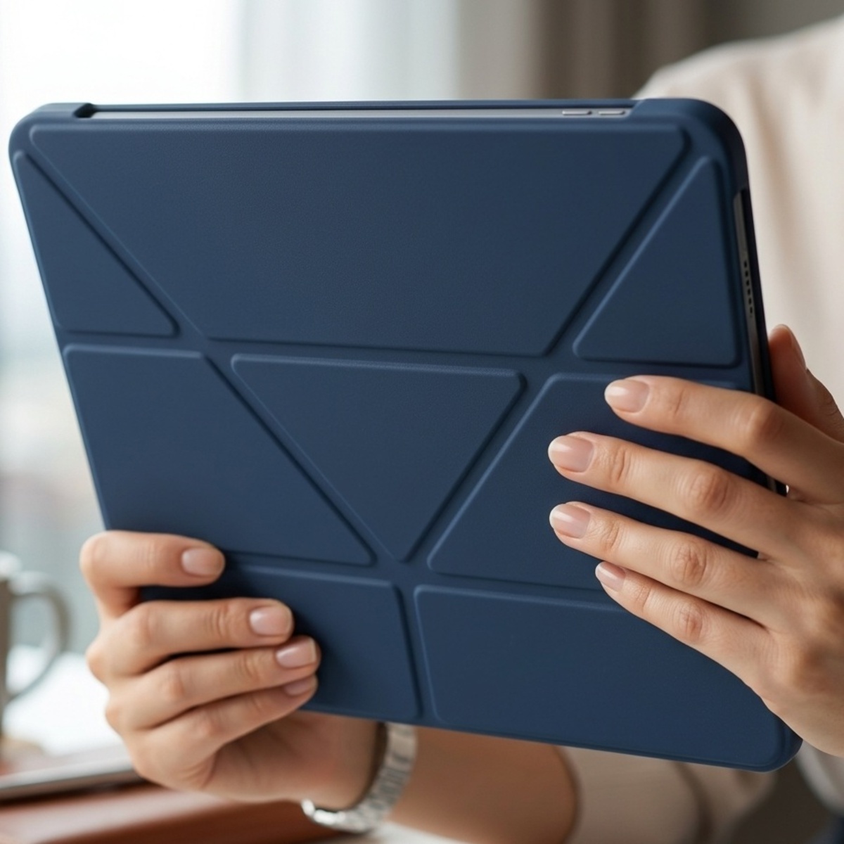 iPad Blue Geometric Patterned Tablet Protective Case