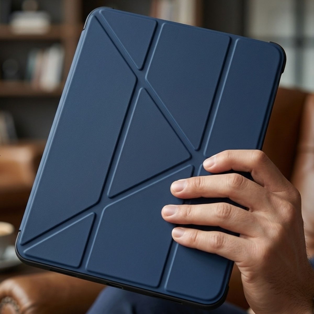 iPad Tablet Case Cover Geometric Design Blue