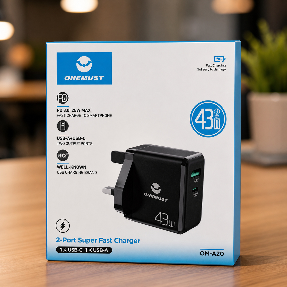 Onemust Charger Adaptor With Cable