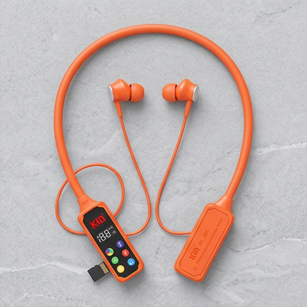 Hanging Bluetooth Neckband Orange
