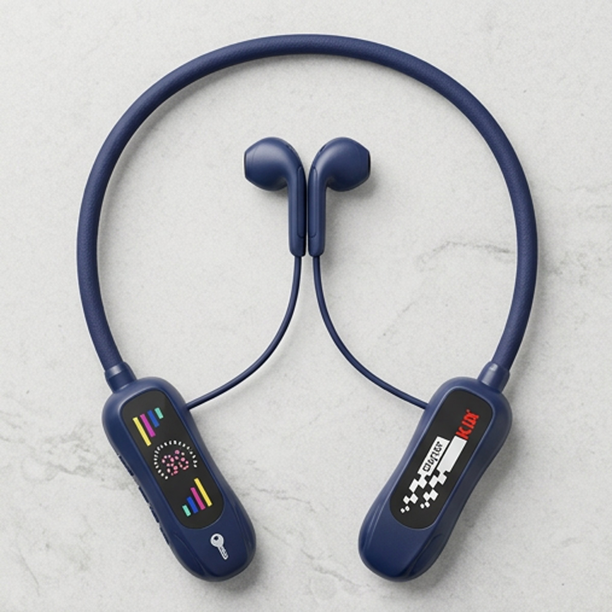 Hanging Bluetooth Neckband Blue