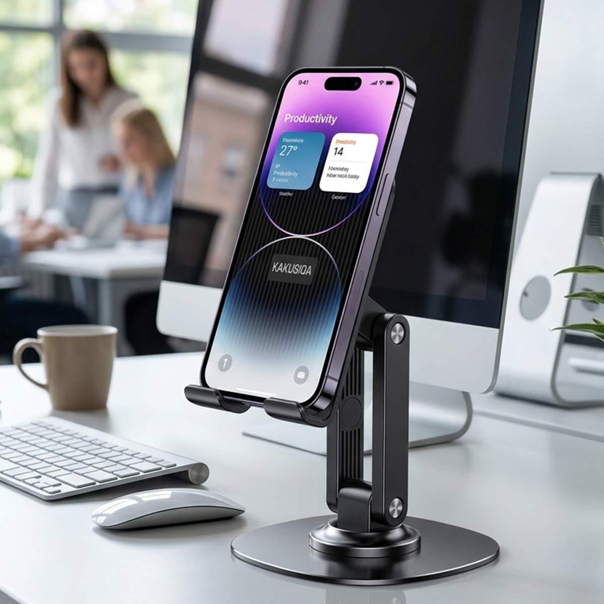 Kakusiga Folding Rotatable Desktop Mobile Phone Stand