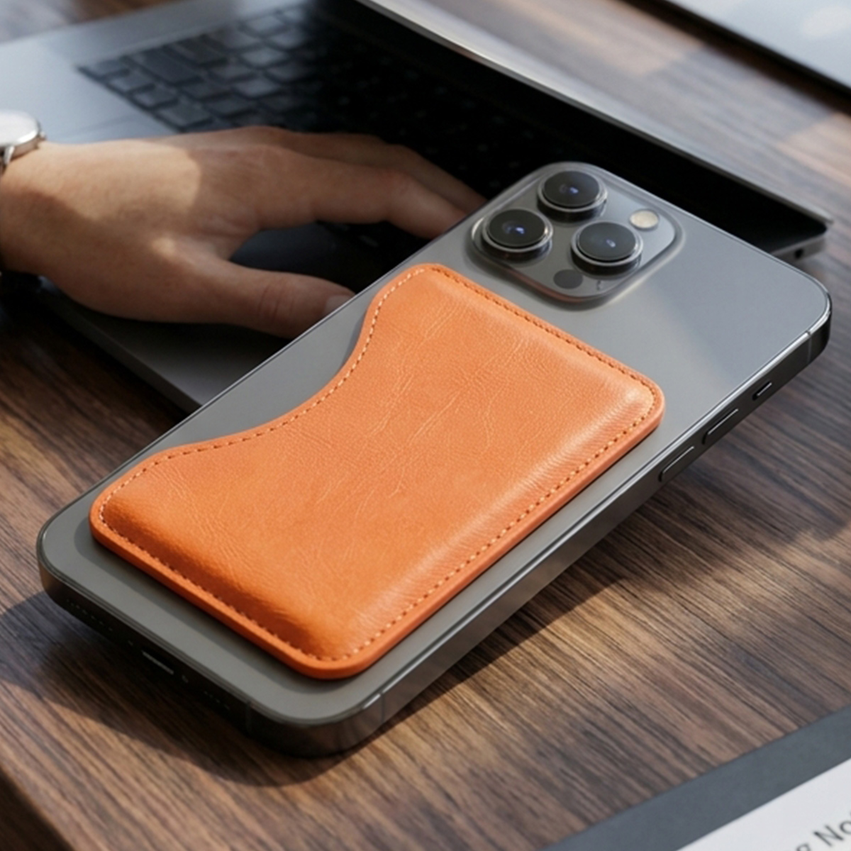 Magnetic Wallet Leather