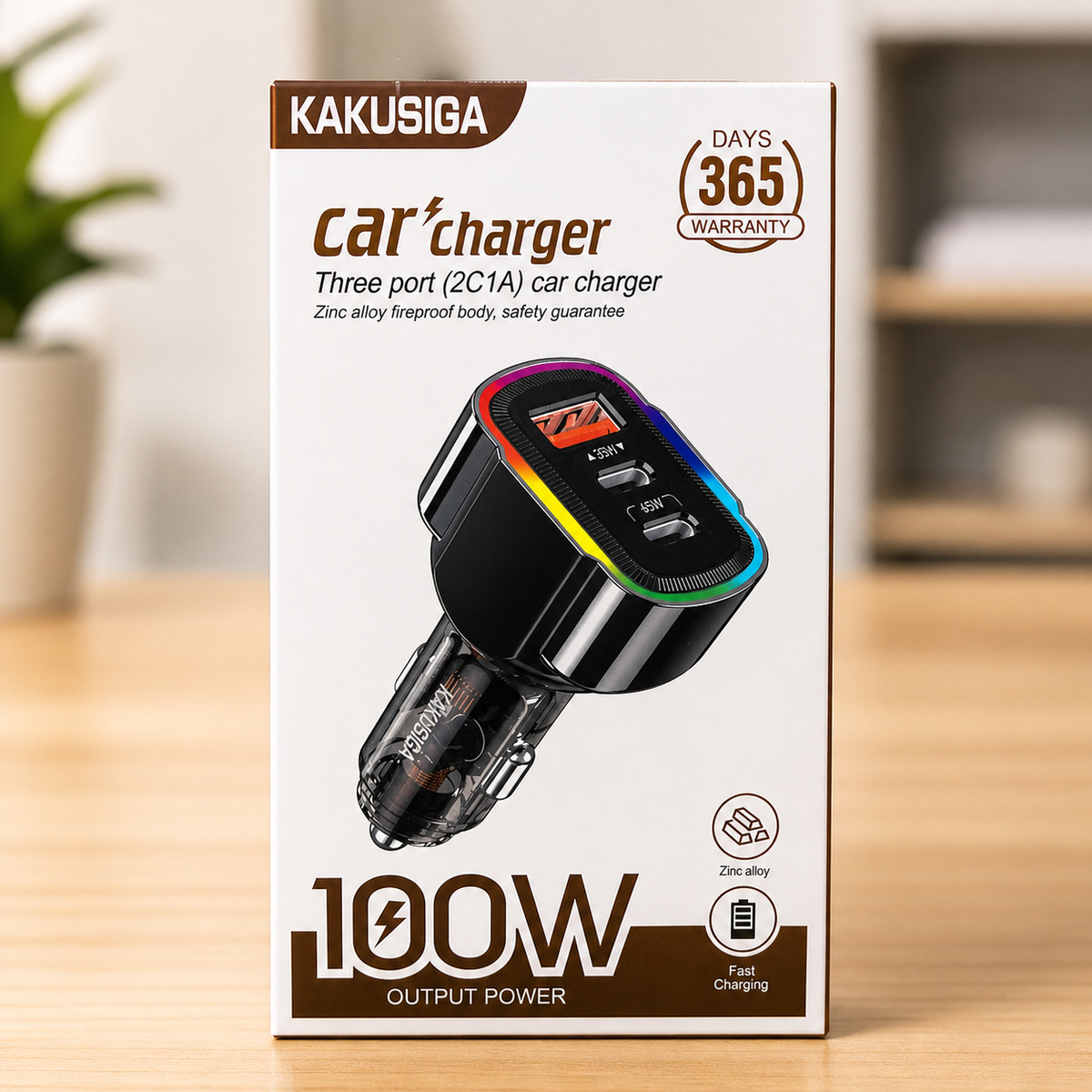 Kakusiga Car Charger Without Cable 100W KSC-1207