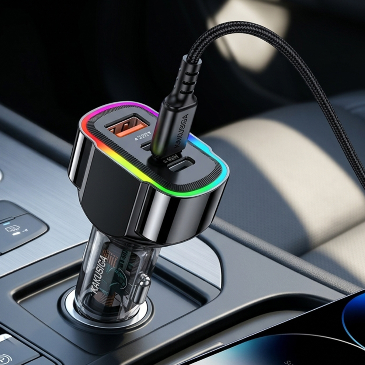 Kakusiga Car Charger With Type C Cable 100W