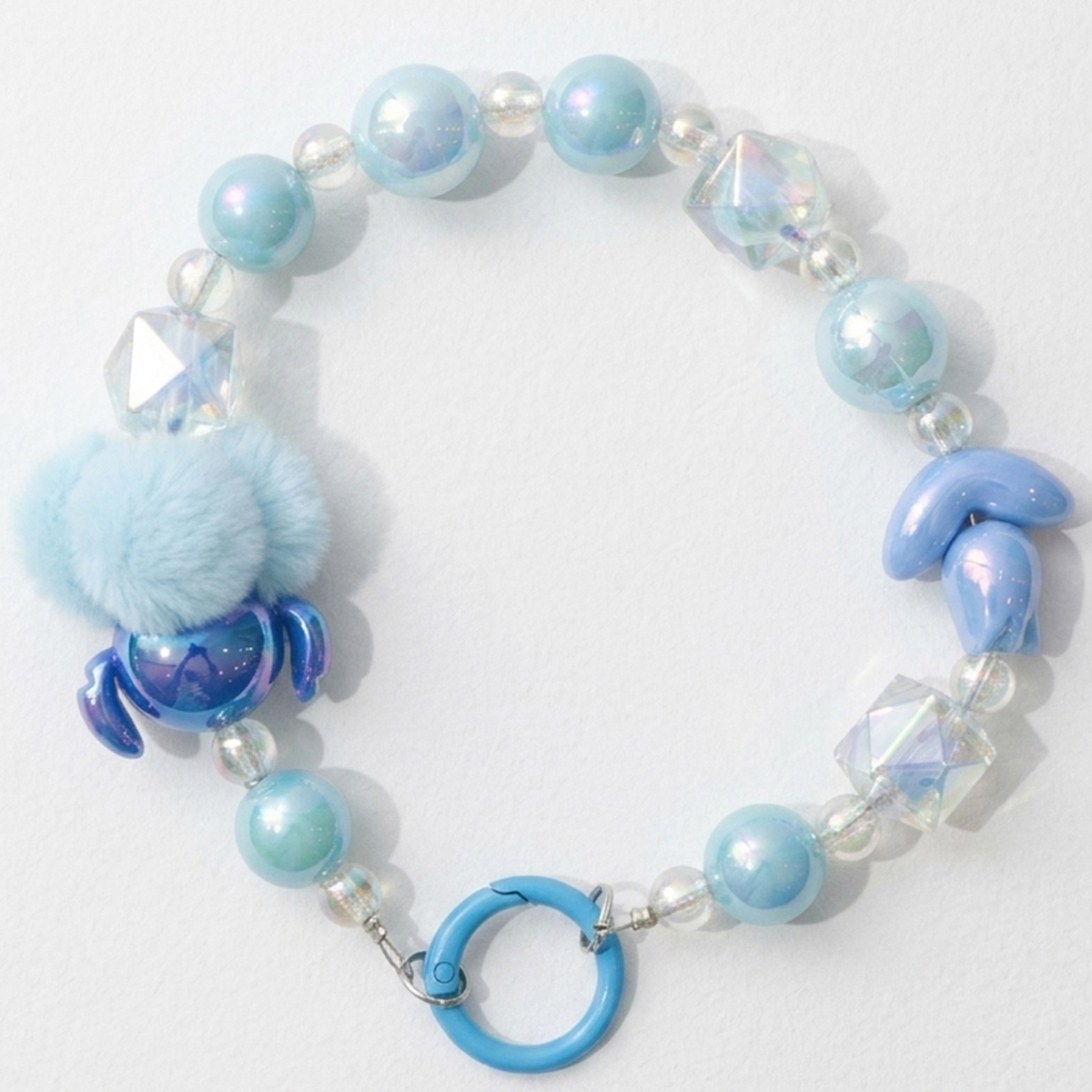 Beaded Key Chain Blue