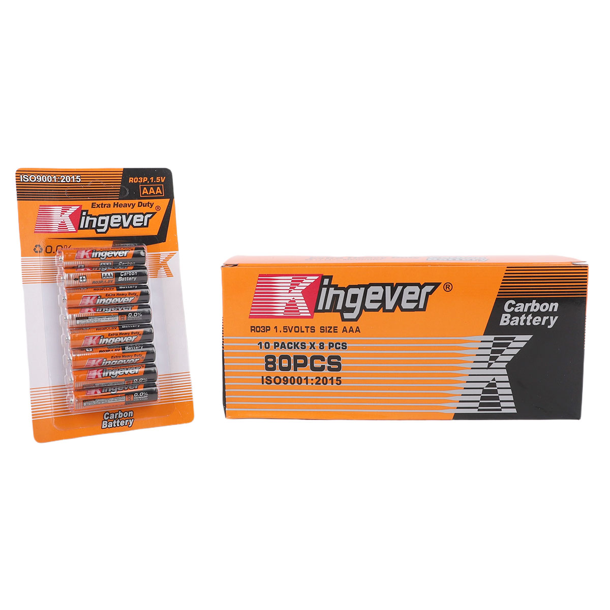 Kingever Carbon Battery Size AAA 8 Pieces