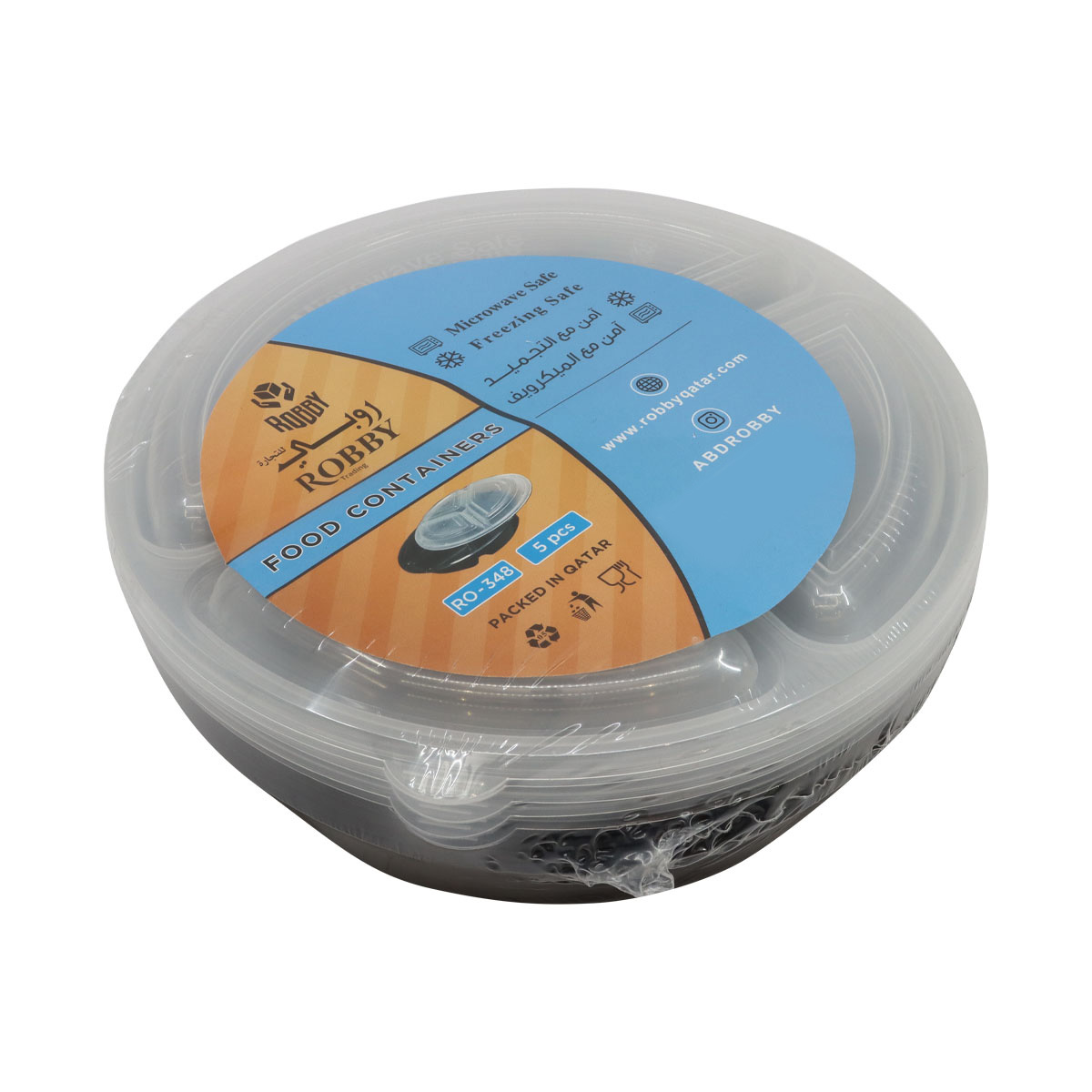 Robby Food Containers with Lid RO348 5 pieces