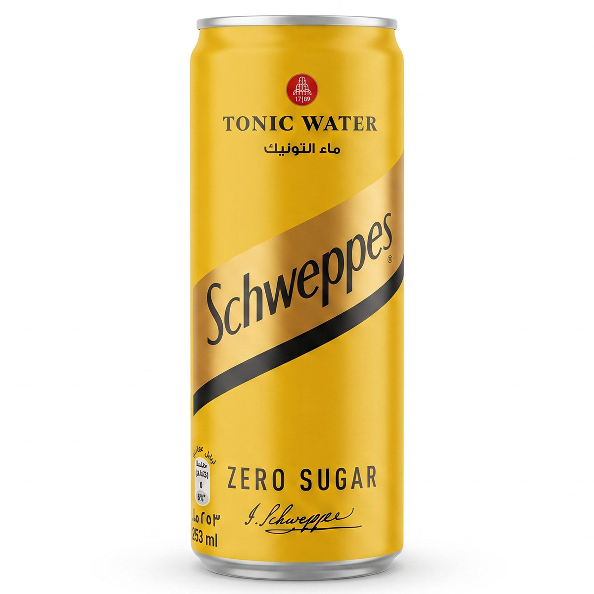 Schweppes Tonic Water Zero Sugar 253ml