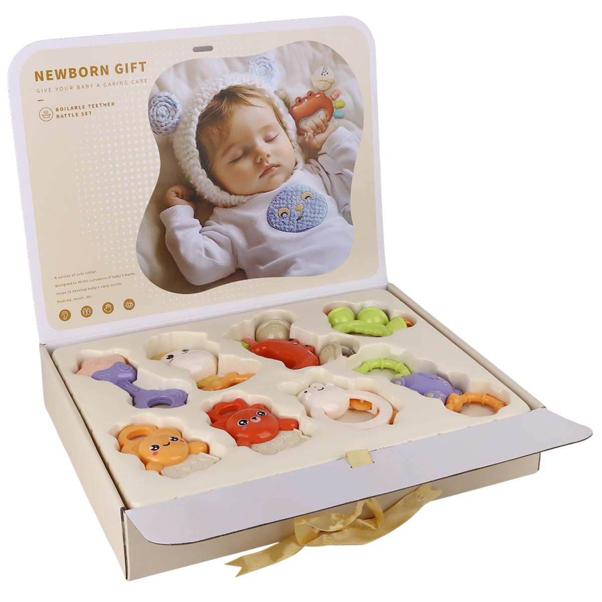 Newborn Gift Baby Rattle 8 Pieces
