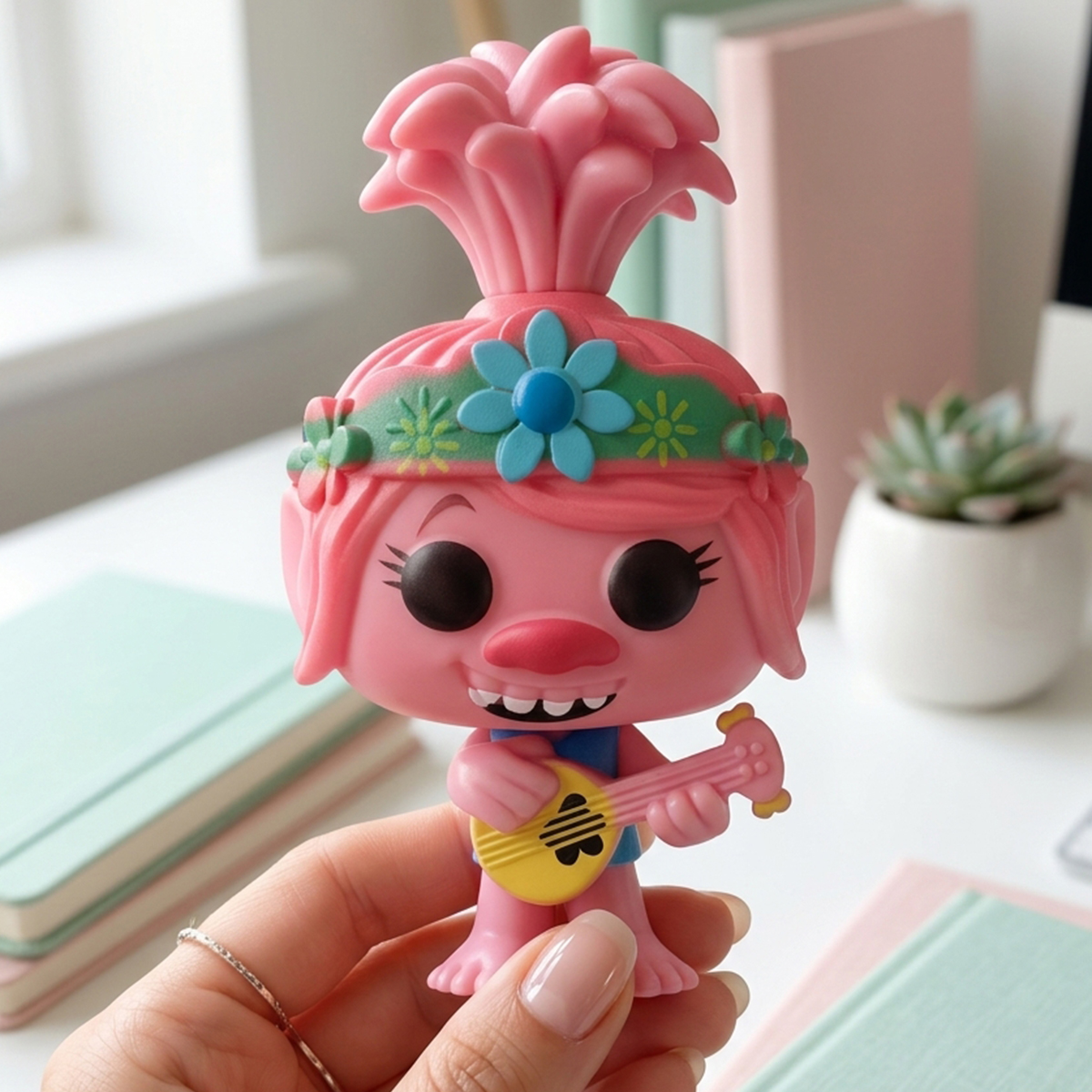 Queen Poppy with Guitar Figure