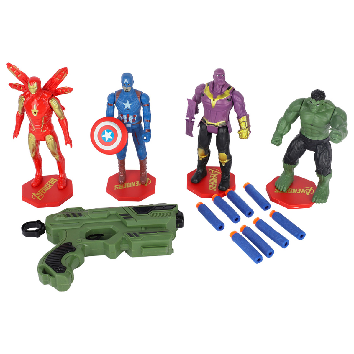 Avengers Team Figure With Shooting Tag Gun