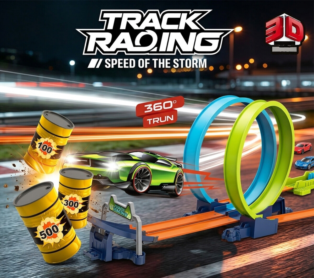 Alloy Catapult Rail Car Toy