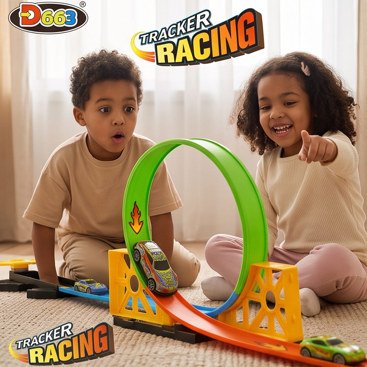 Alloy Sliding Monorail Racing Cars