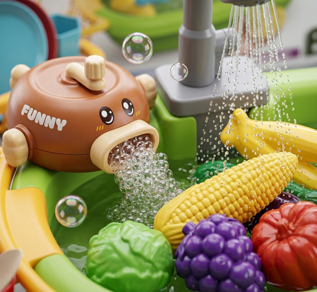 Green Washbasin Toy Set