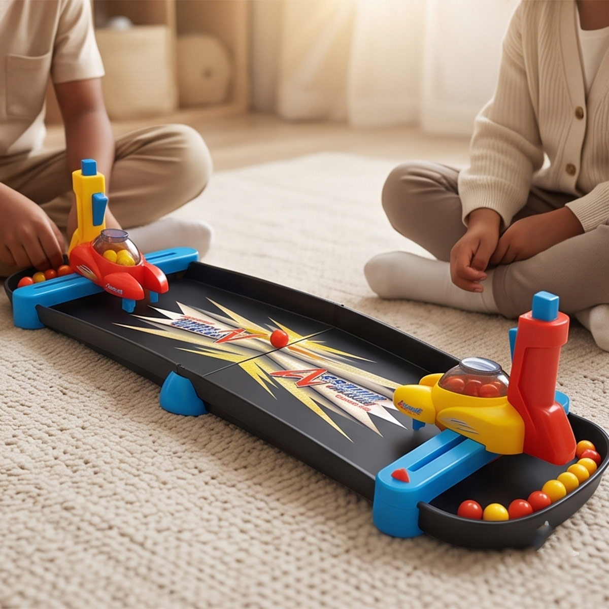 Dual-Player Space Blaster Speed Marble Game
