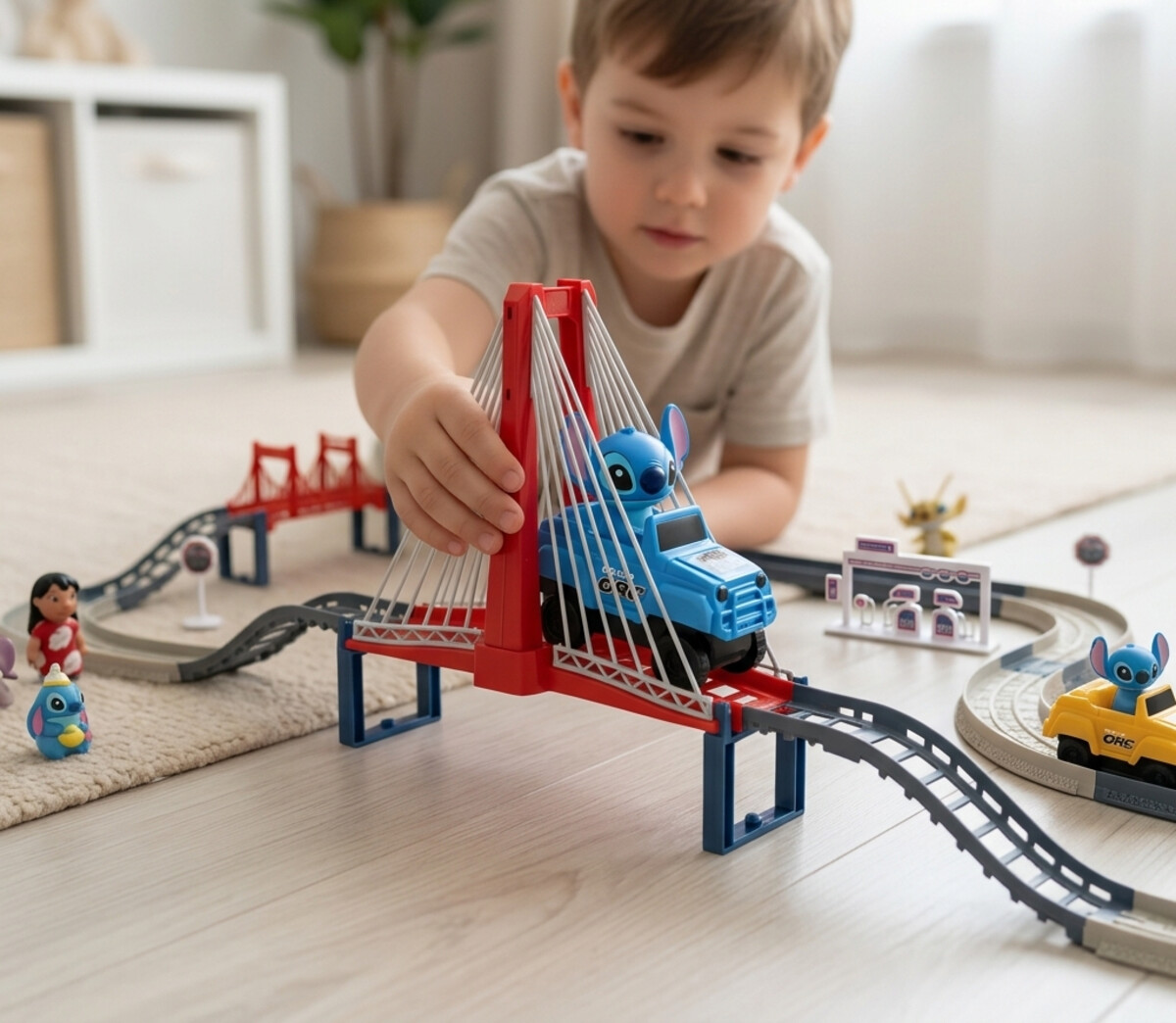 Stitch Electric Track Toy Set