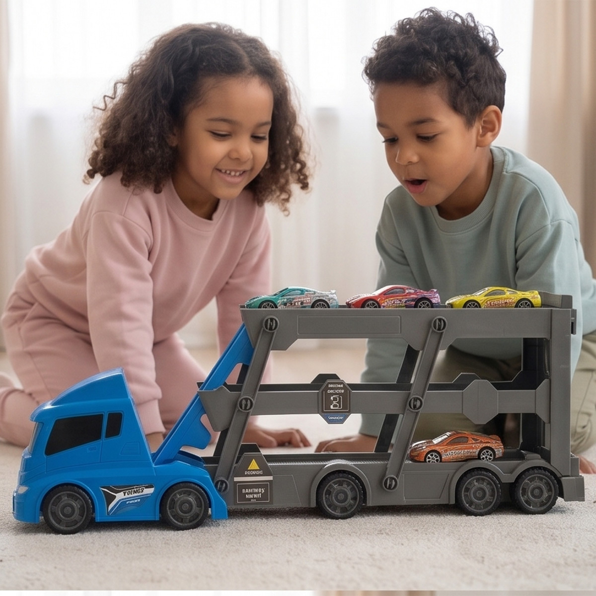 Foldable Car Carrier Transporter Truck Set