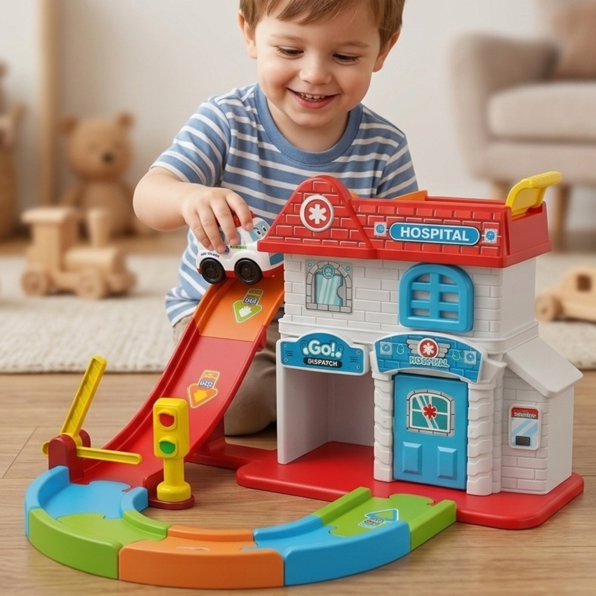 Builder Track Hospital Center Combination 13 Pieces