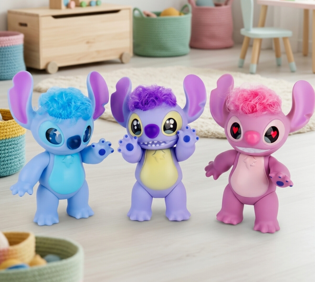 Vinyl Alien Figurines With 3D Eyes 8-Inch