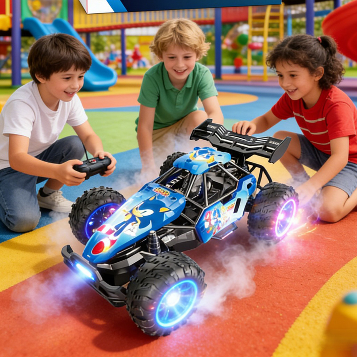 Sonic Four Way Remote Control Car Toy