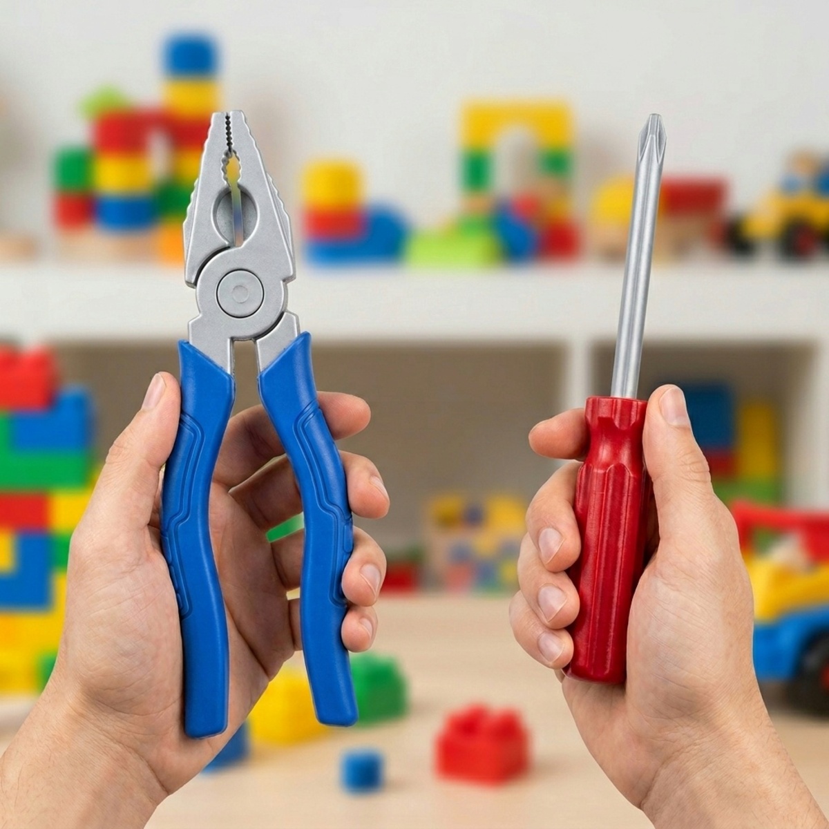 Tiger Pliers Screwdriver Tool For Kids Toy