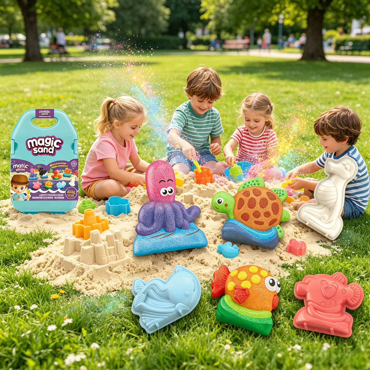 Magic Sand Ocean Toys 17 Pieces