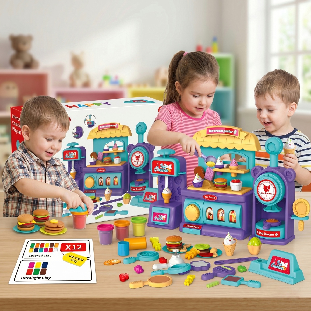 Colored Clay Ice Cream Diy Toy