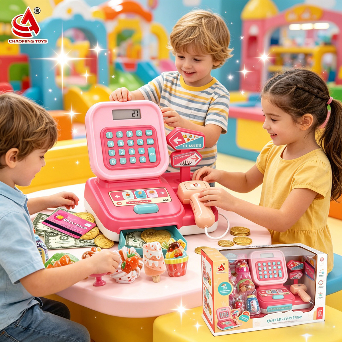 Diy Playing House Cash Register Toy