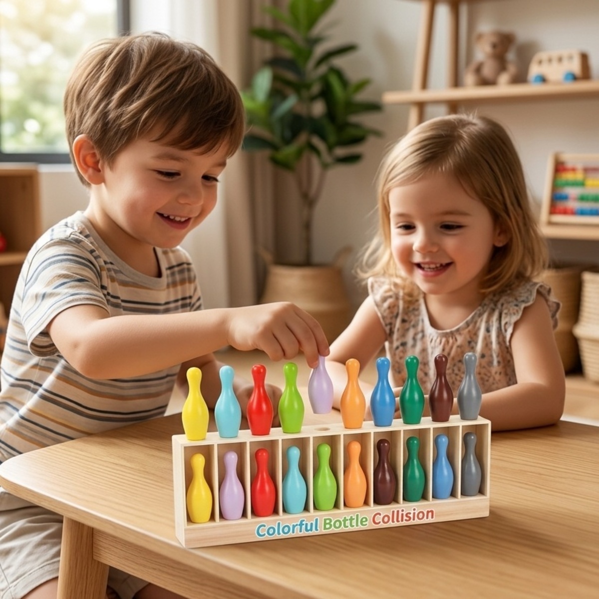 Color Bottle Collision Toy