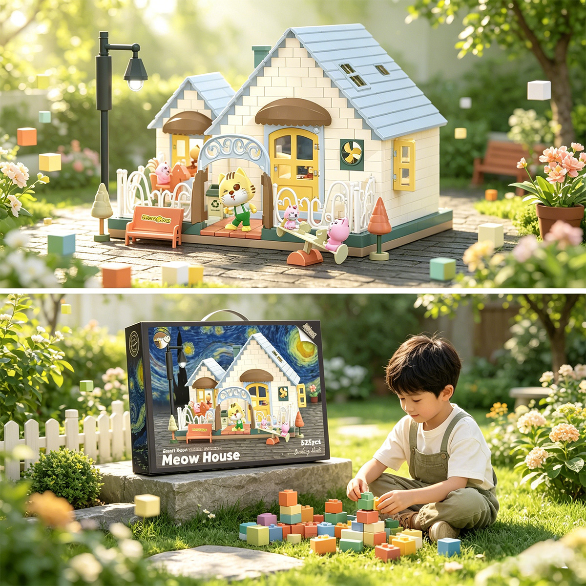 Meow House Building Toy