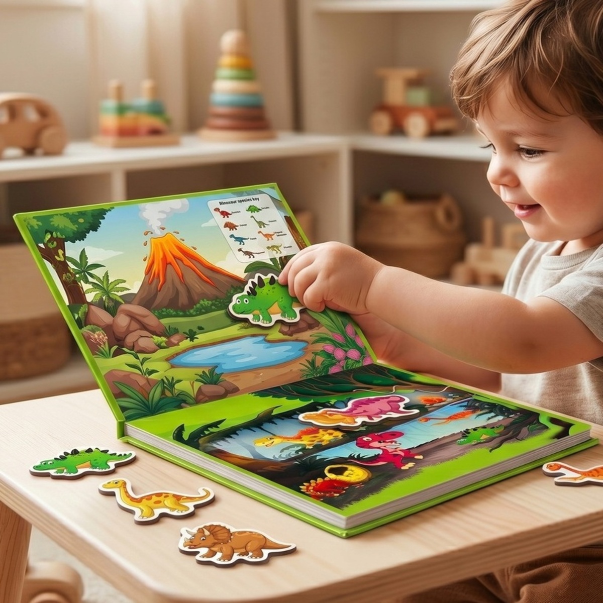 Magnetic Dinosaur Book Box Toy