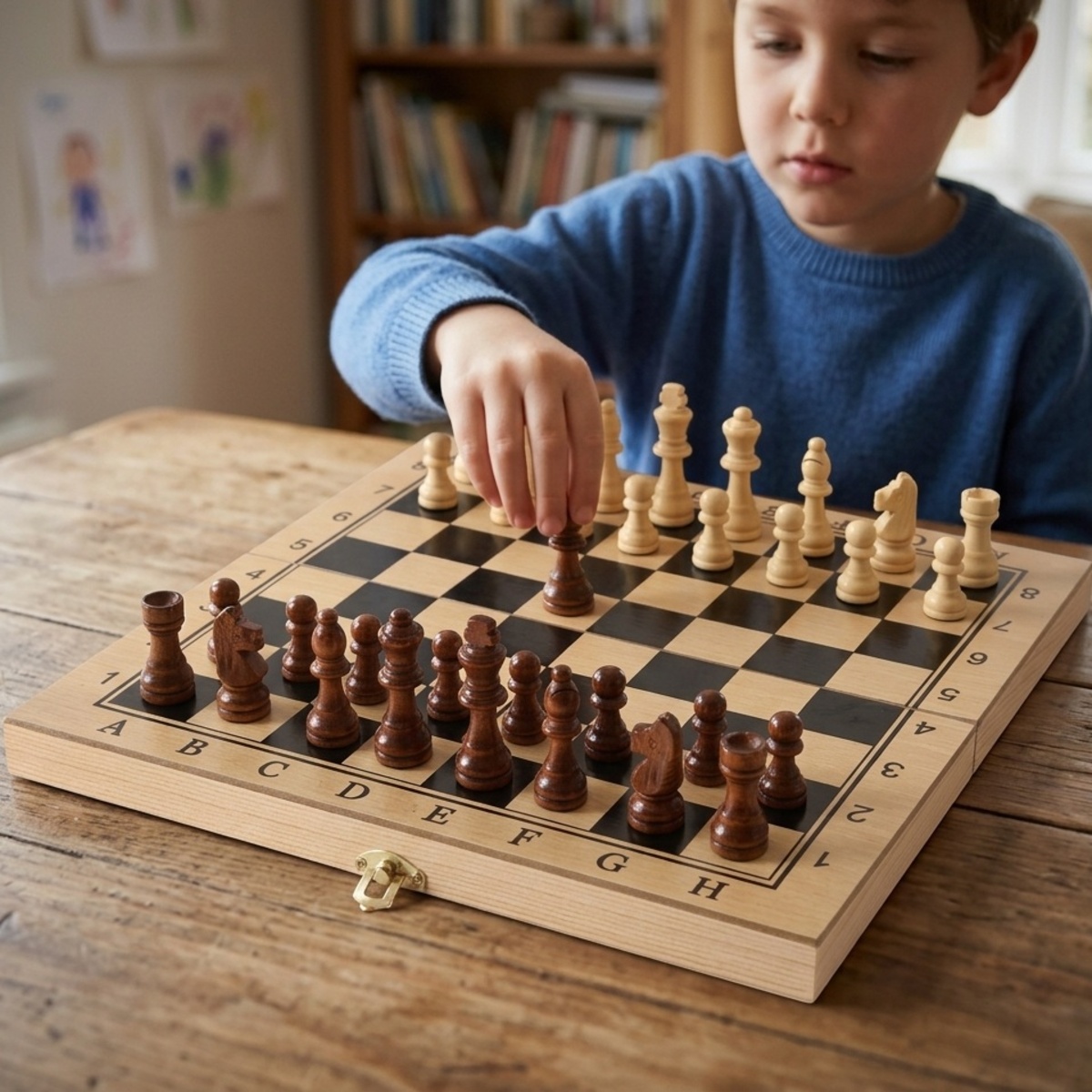Wooden Chess Set Magnetic