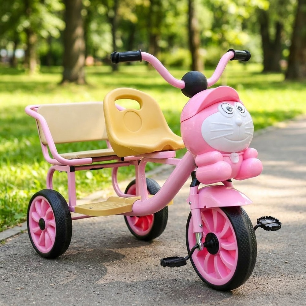 Tandem Childrens Tricyle Dual Seat Pink | Ride On Tandem Childrens Tricyle Dual Seat Pink | Ride On