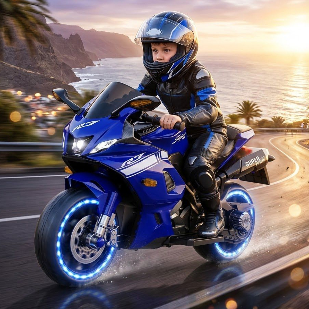 Sports Design Electric Bike Blue