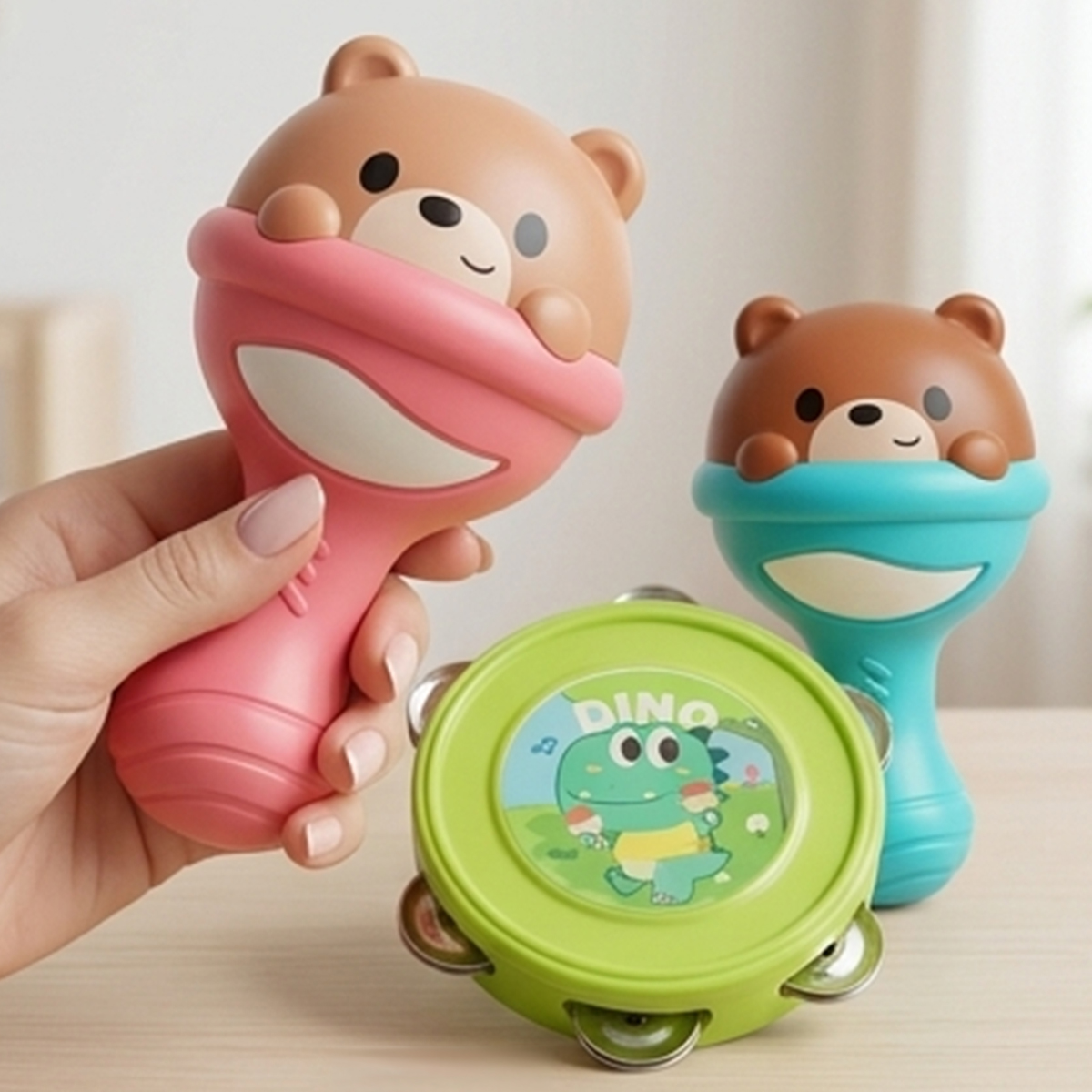 Ring Drum & Ring Bell Toys Set