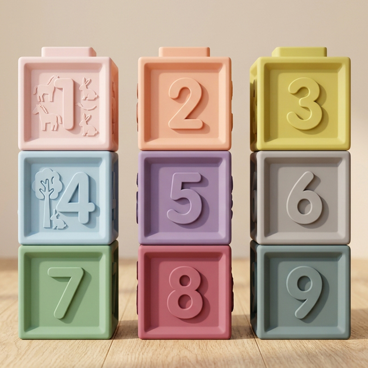 Soft Pastel Colored Toy Building Blocks Toy
